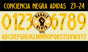 Tipografía Conciencia Negra Adidas 23-24