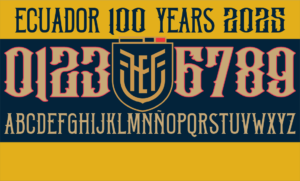Tipografía Ecuador 100 Years 2025