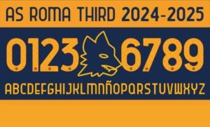 Tipografía AS Roma Third 2024-2025