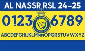 Tipografía Al Nassr RSL Saudi Arabia League 2024