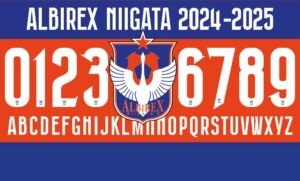 Tipografía Albirex Niigata 2024-2025