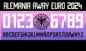 Tipografía Alemania Away Euro 2024