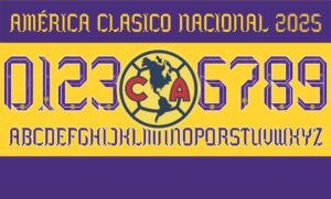 Tipografía Club América Clásico Nacional 2025
