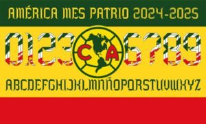 Tipografía Club América Mes Patrio 2024-2025