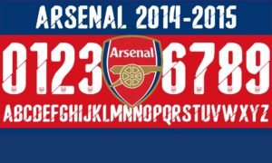 Tipografía Arsenal UCL 2014-2015