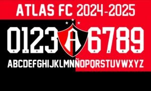 Tipografía Atlas FC 2024-2025