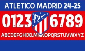 Tipografía Atlético de Madrid UCL 2024-2025