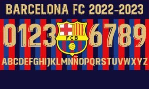 Tipografía Barcelona FC 2022-2023