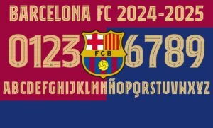 Tipografía Barcelona FC 2024-2025