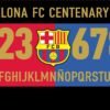 Tipografía Barcelona FC Centenary 1999