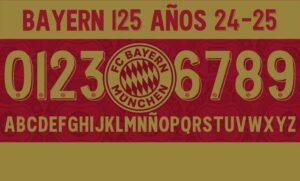 Tipografía Bayern Munchen 125 Años 24-25