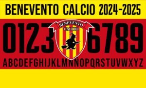 Tipografía Benevento Calcio 2024-2025