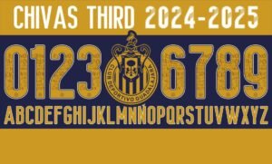 Tipografía Chivas Guadalajara Third 24-25