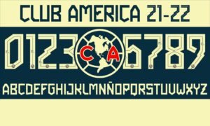 Tipografía Club América 2021-2022