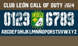 Tipografía Club León Call of Duty 2024