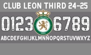 Tipografía Club León Third 2024-2025