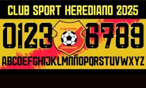 Tipografía Club Sport Herediano 2025