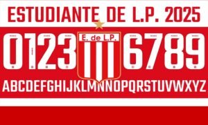 Tipografía Club Estudiantes de La Plata 2025