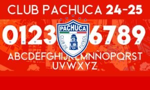 Tipografía Club Pachuca Tuzos 2024-2025